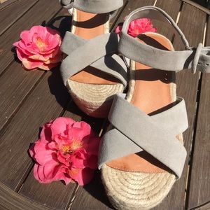 Halogen grey platform espadrilles
